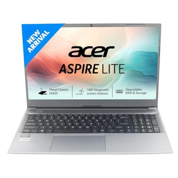 Acer Aspire Lite 13th Gen Intel Core i3-1305U Thin and Light Premium Laptop (Windows 11 Home/8 GB RAM/512GB SSD/36 WHR) AL15-53 with 39.62cm (15.6") Full HD Display, Metal Body, Steel Gray, 1.59 KG - Image 4
