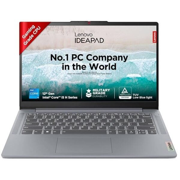 Lenovo IdeaPad Slim 3 12th Gen Intel Core i5-12450H 14" (35.5cm) FHD 250 Nits Thin & Light Laptop (16GB/512GB SSD/Intel UHD Graphics/Win 11/MSO 21/1Yr ADP Free/3 mon.Game Pass/Grey/1.37Kg),83EQ005VIN