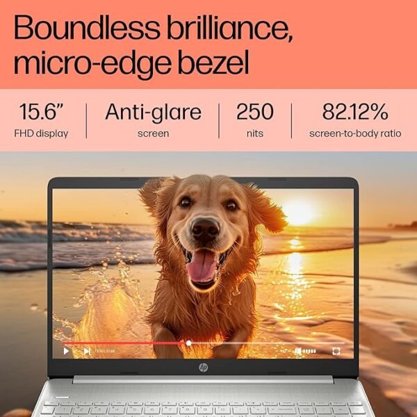 HP Laptop 15s, AMD Ryzen 3 5300U, 15.6-inch (39.6 cm), FHD, 8GB DDR4, 512GB SSD, AMD Radeon Graphics, Thin & Light, Dual Speakers (Win 11, MSO 2019, Silver, 1.69 kg), eq2143AU - Image 3